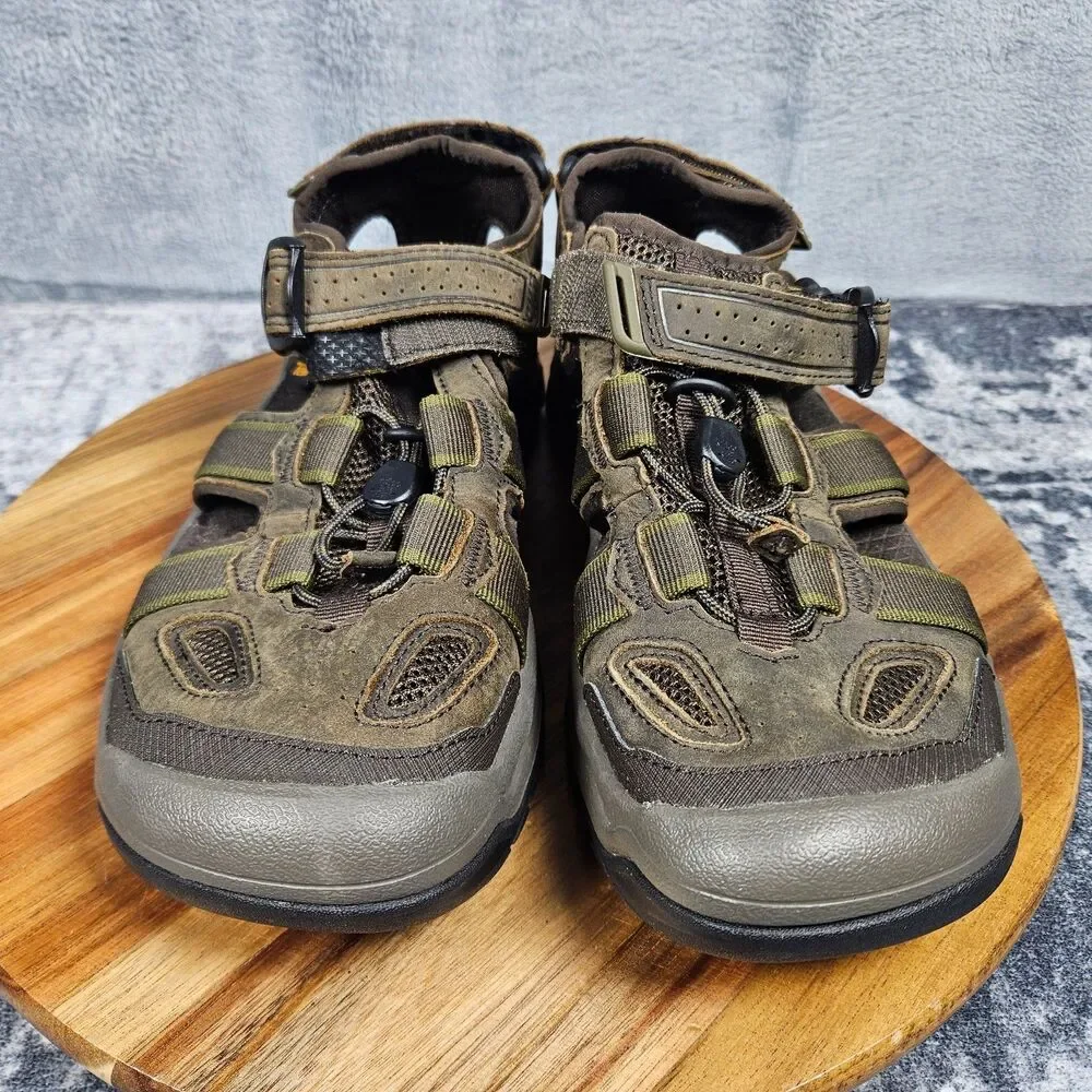 Teva Omnium 2 Sandals Men’s Size 9 Brown Leather Fisherman Hiking Shoes 1019179